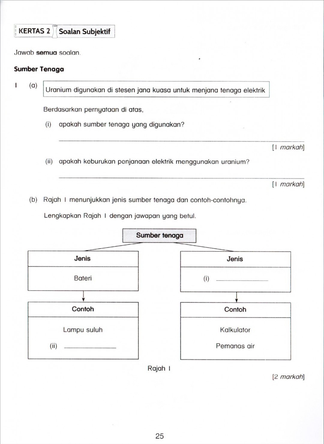 Praktis Topikal UPSR (2019) Sains Tahun 5