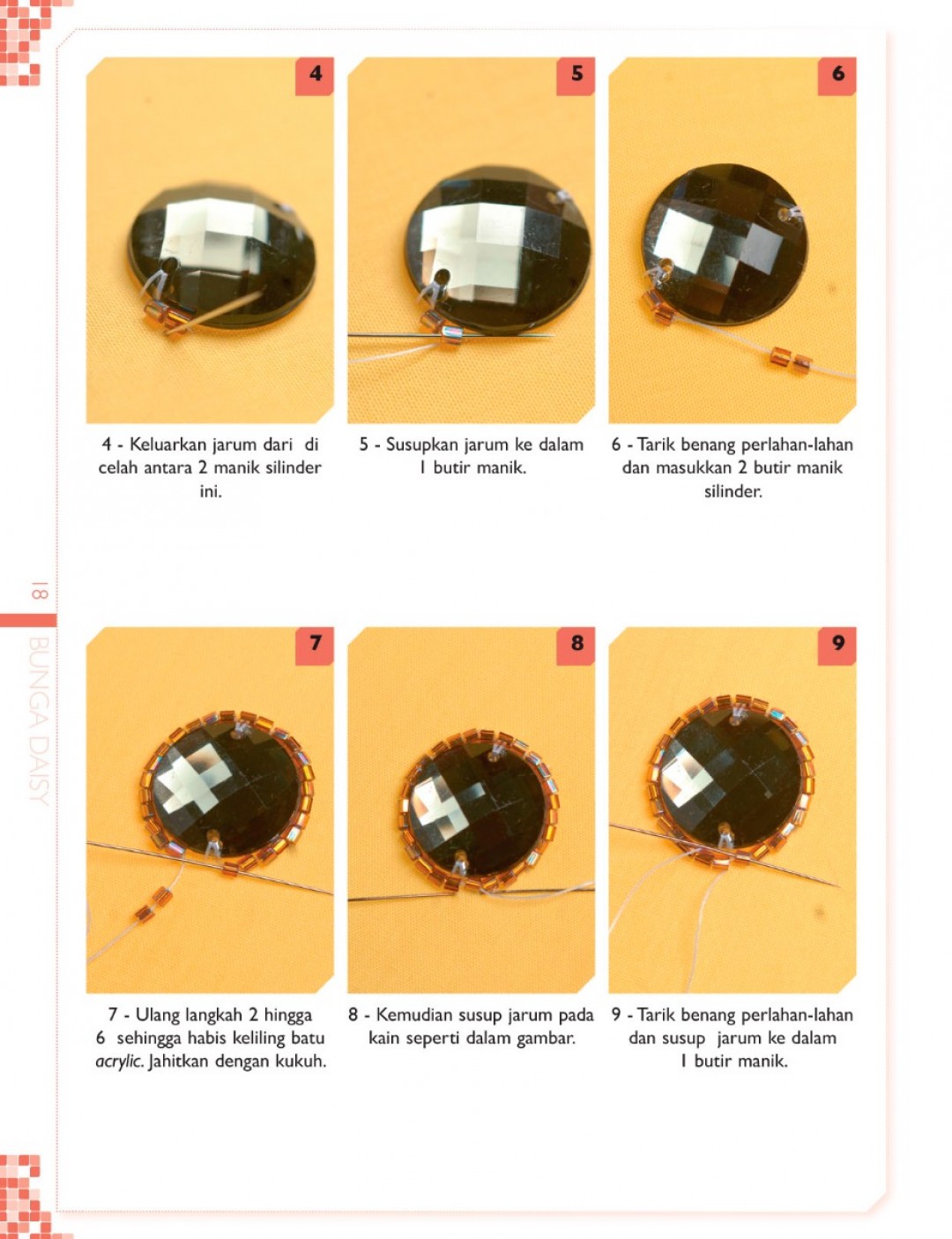 Variasi Sulaman Manik Timbul 3D - 2