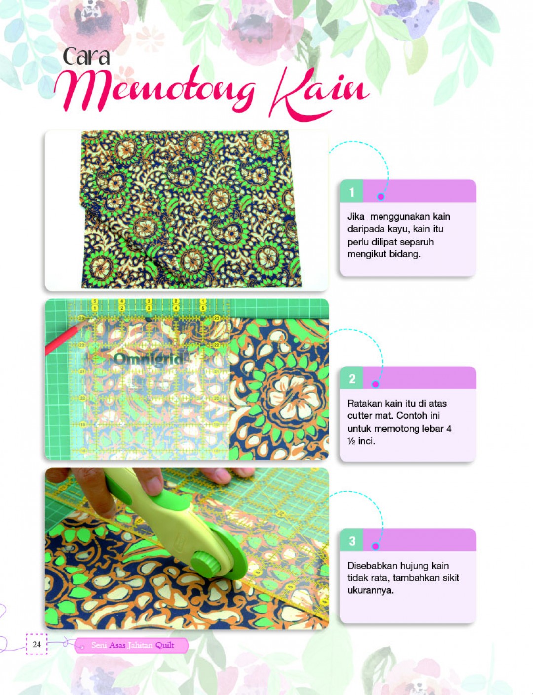 Variasi Seni Asas Jahitan Quilt