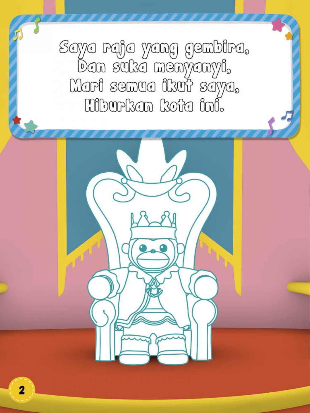 Buku Mewarna Didi & Friends: Raja Yang Gembira & Kek Aunty Merry