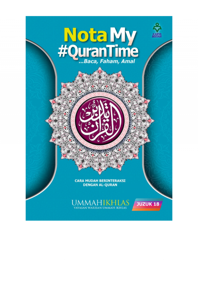Nota My#QuranTime Juzuk 18