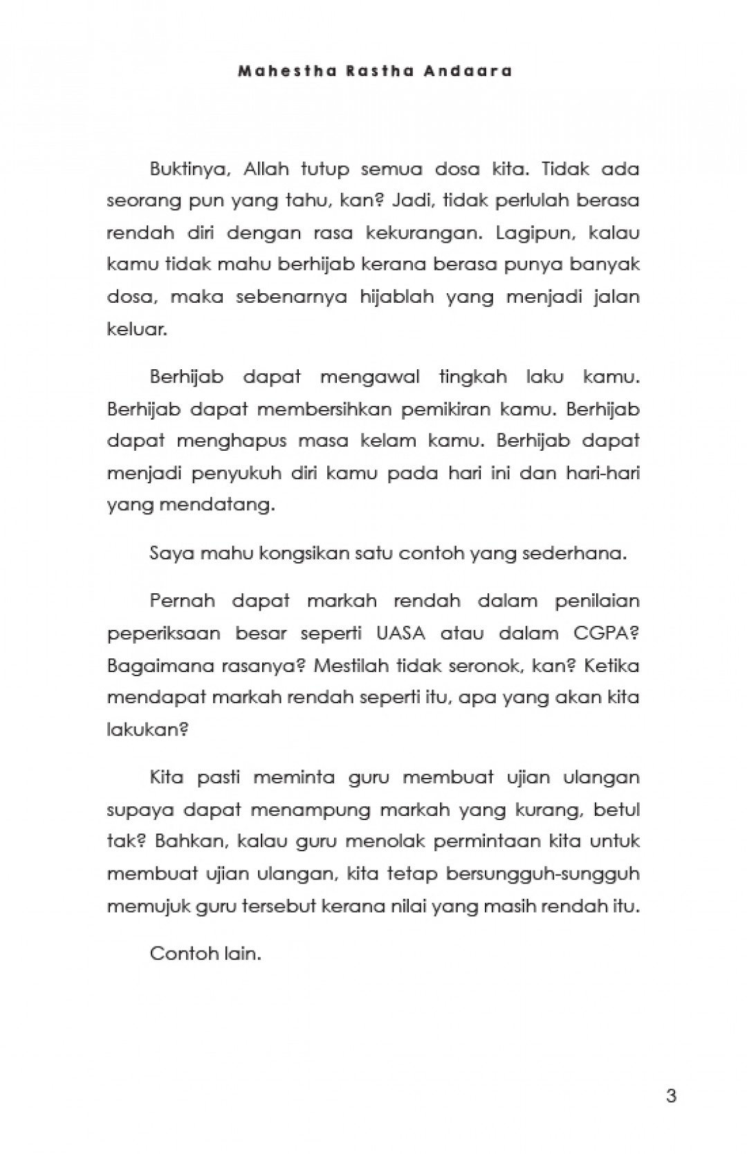 Ketika Hijab Terasa Berat - Mahestha Rastha Andaara