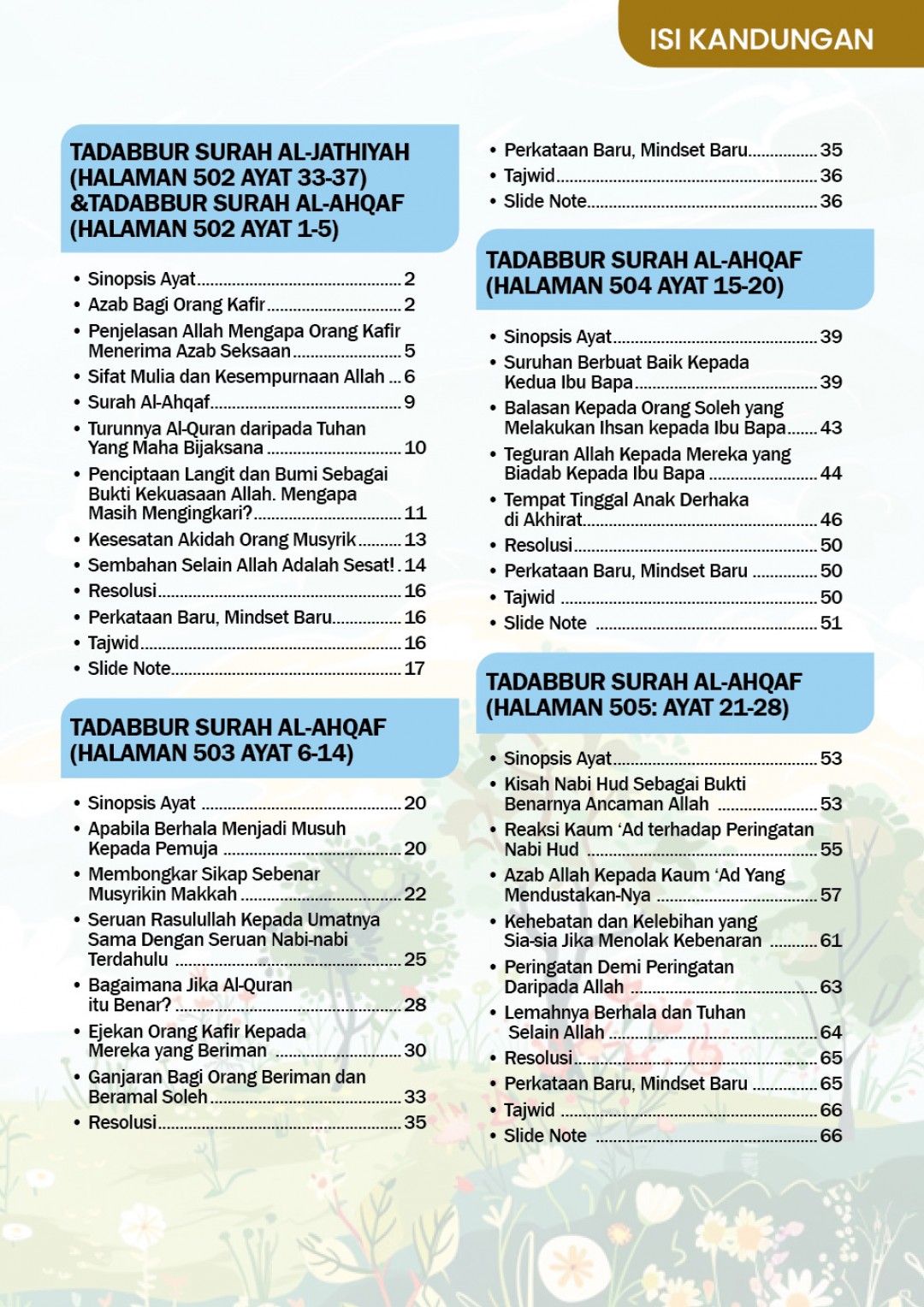 Nota My#QuranTime Juzuk 26