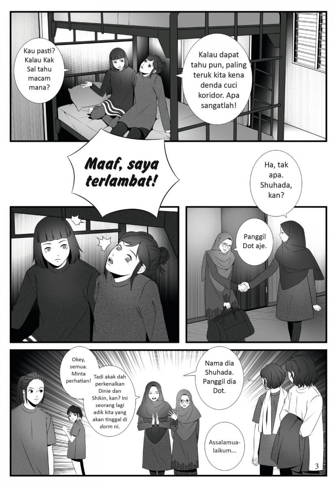 Komik Sekolah Banyak Penunggu - Nurul Syahida & Farahzinart