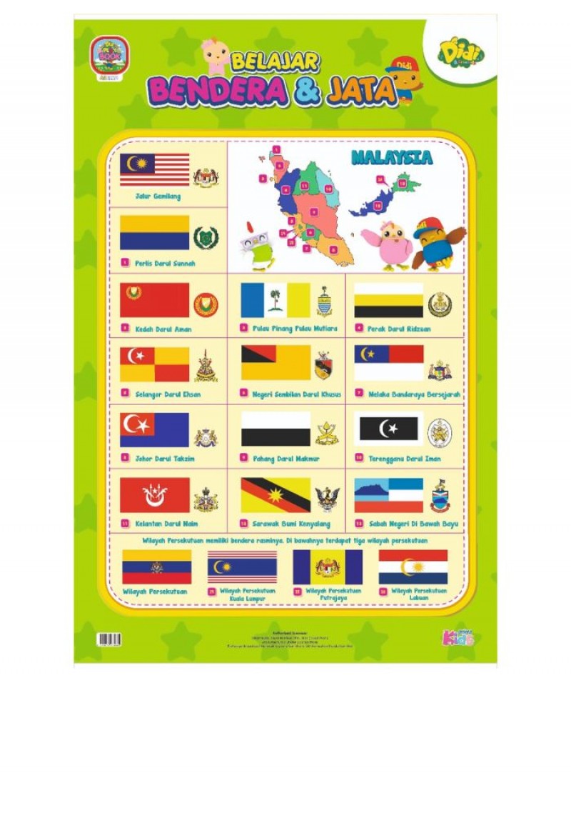 Poster Belajar Bendera & Jata Didi & Friends