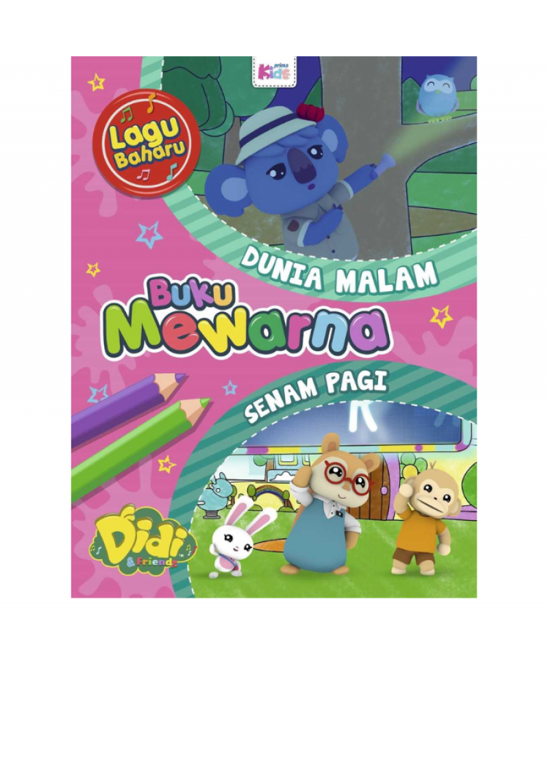 Buku Mewarna Didi & Friends: Dunia Malam & Senam Pagi