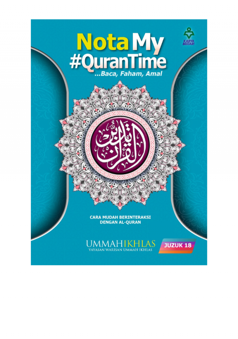 Nota My #QURANTIME Juzuk 18