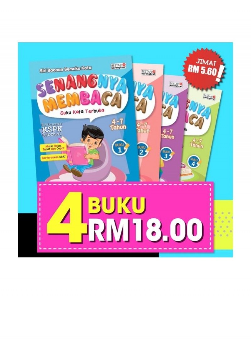 SENANGNYA MEMBACA 4-7 TAHUN 4: BUKU RM18