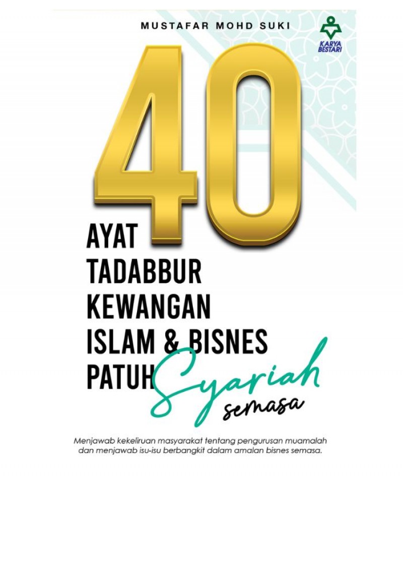 40 Ayat Tadabbur Kewangan Islam - Mustafar Mohd Suki