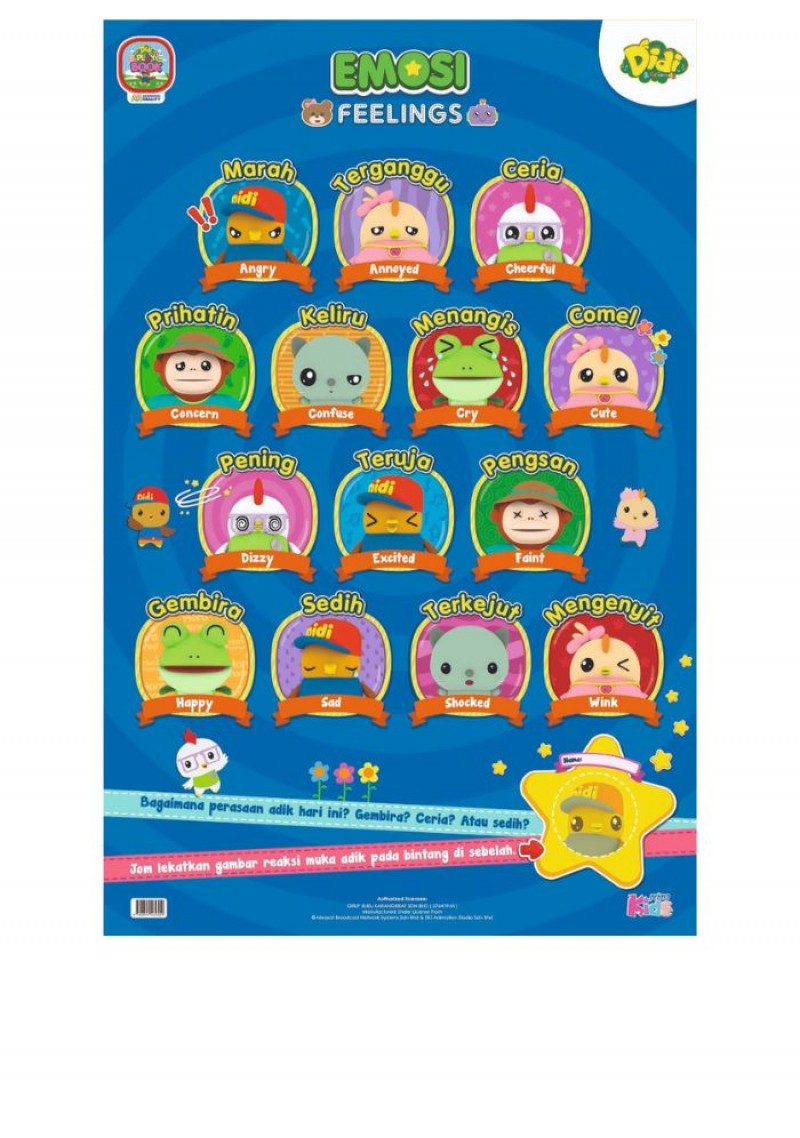 Poster Emosi (Feelings) Didi & Friends