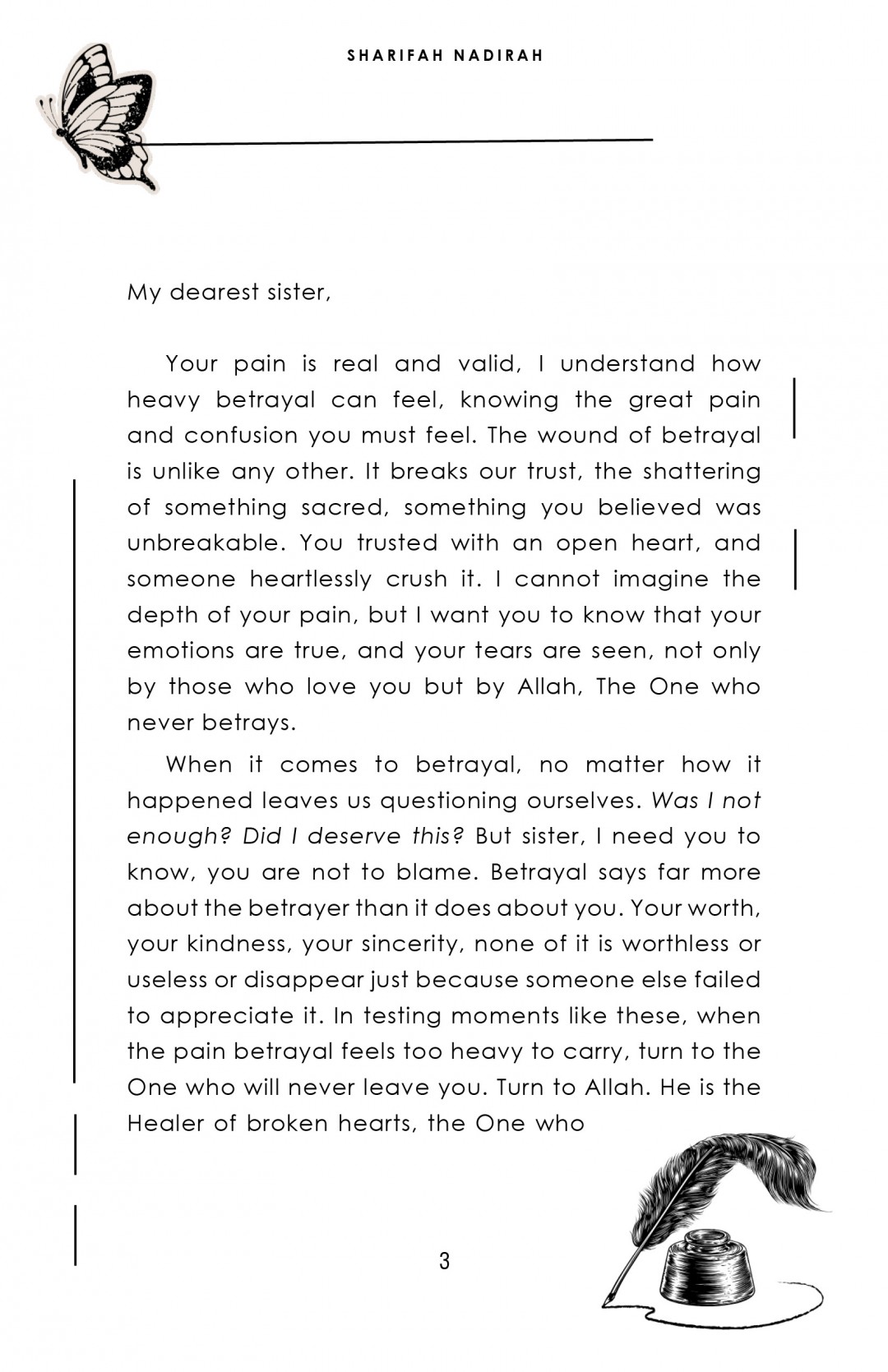 A Journey Through Betrayal and Back (English) - Sharifah Nadirah