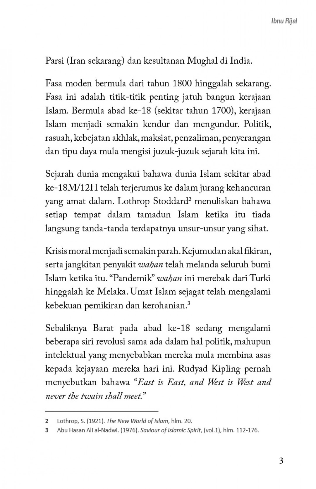 Alfu Sanatin II : ISLAM, MUSLIM DAN KRISIS - Ibnu Rijal