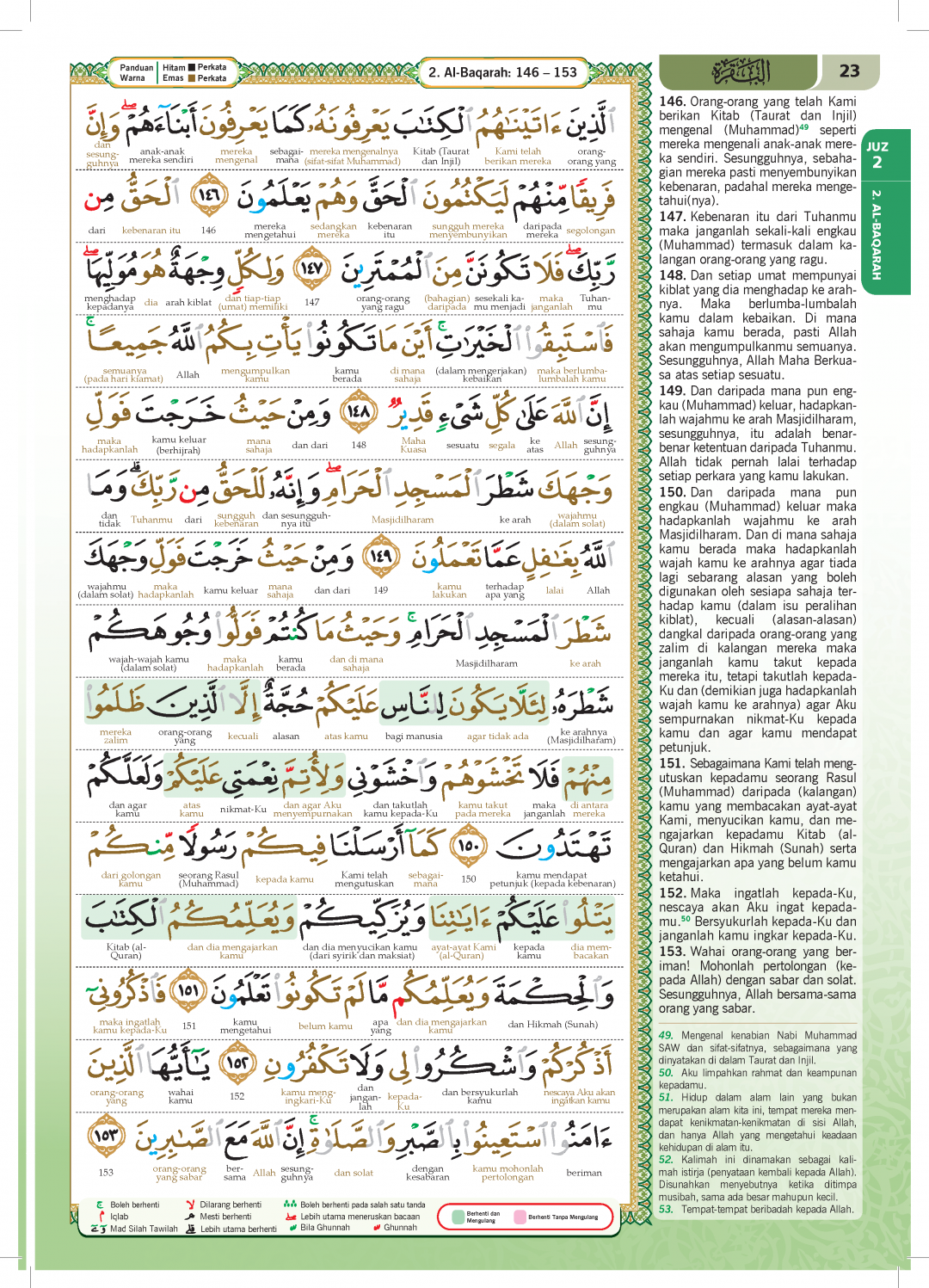 Al-Quran Al-Karim Al-Andalus A4 [Waqaf & Ibtida']