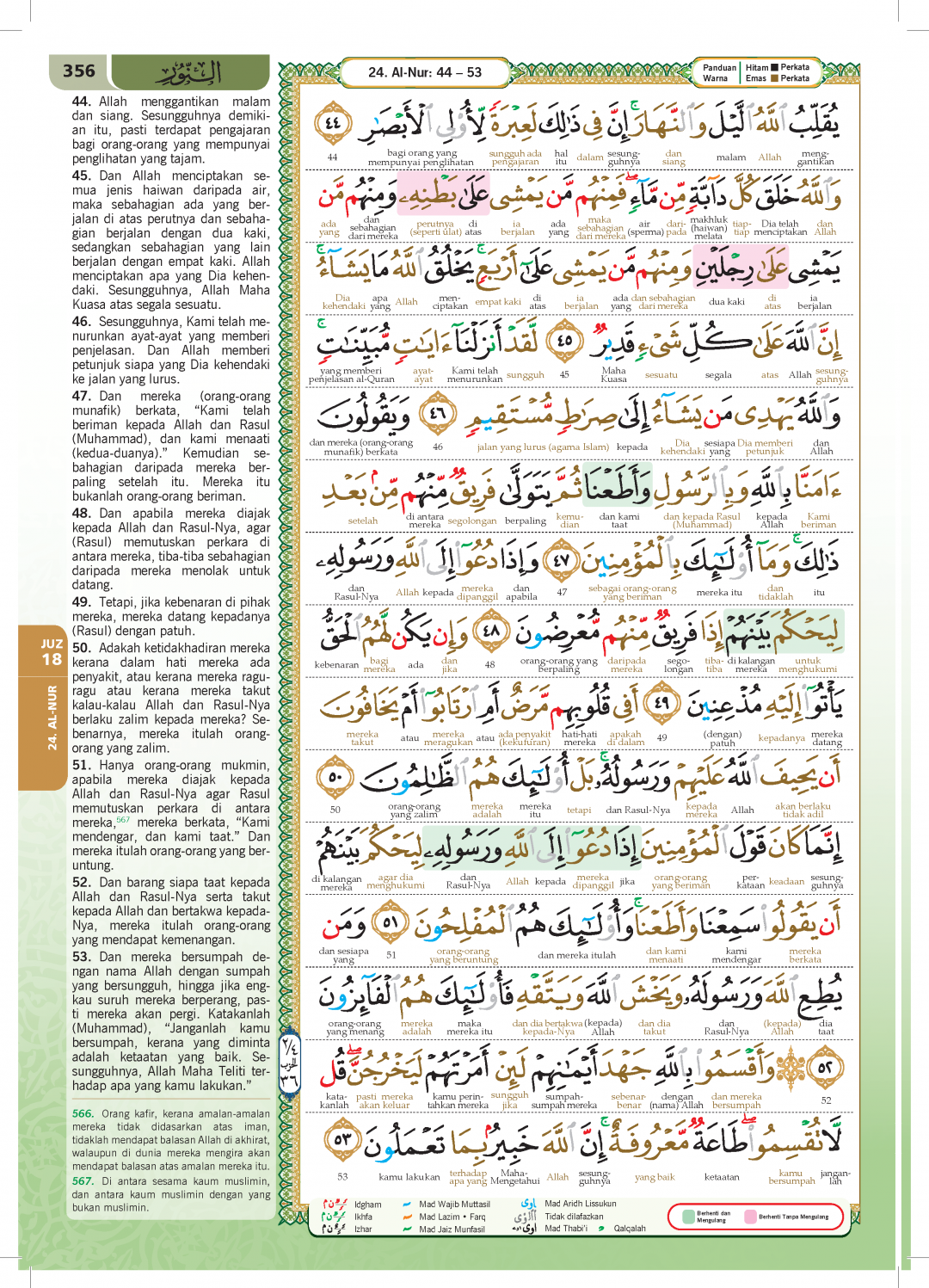 Al-Quran Al-Karim Al-Andalus A4 [Waqaf & Ibtida']