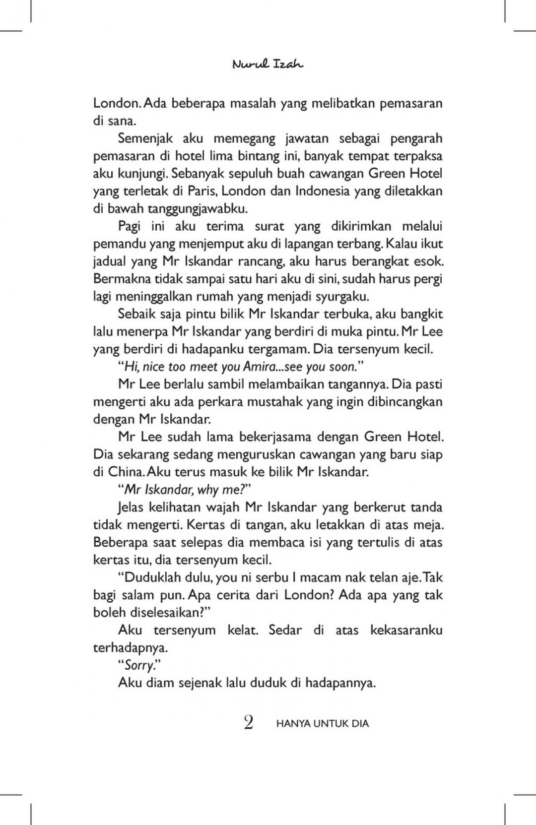 Hanya Untuk Dia - Nurul Izah