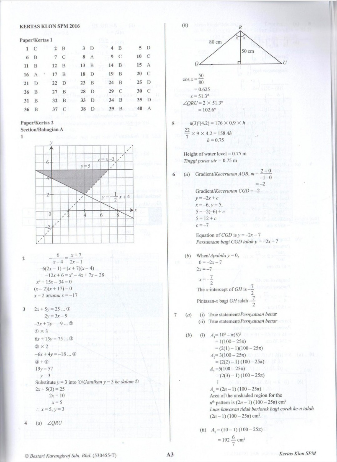 Koleksi Kertas Klon SPM Mathematics (Bilingual)