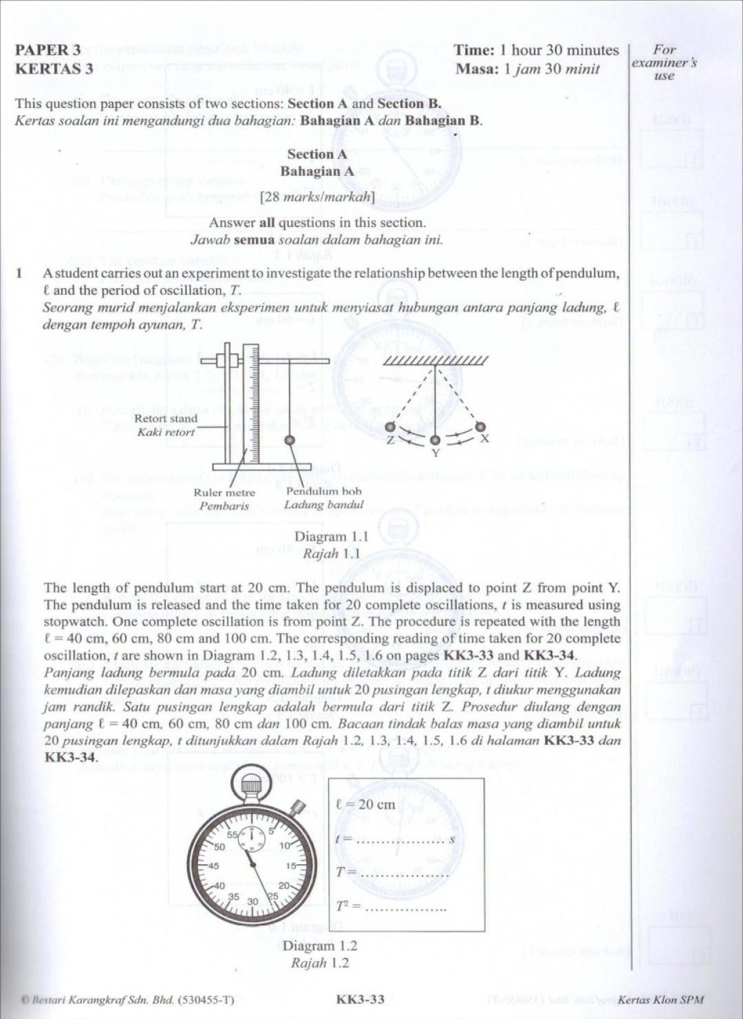 Koleksi Kertas Klon SPM Physics