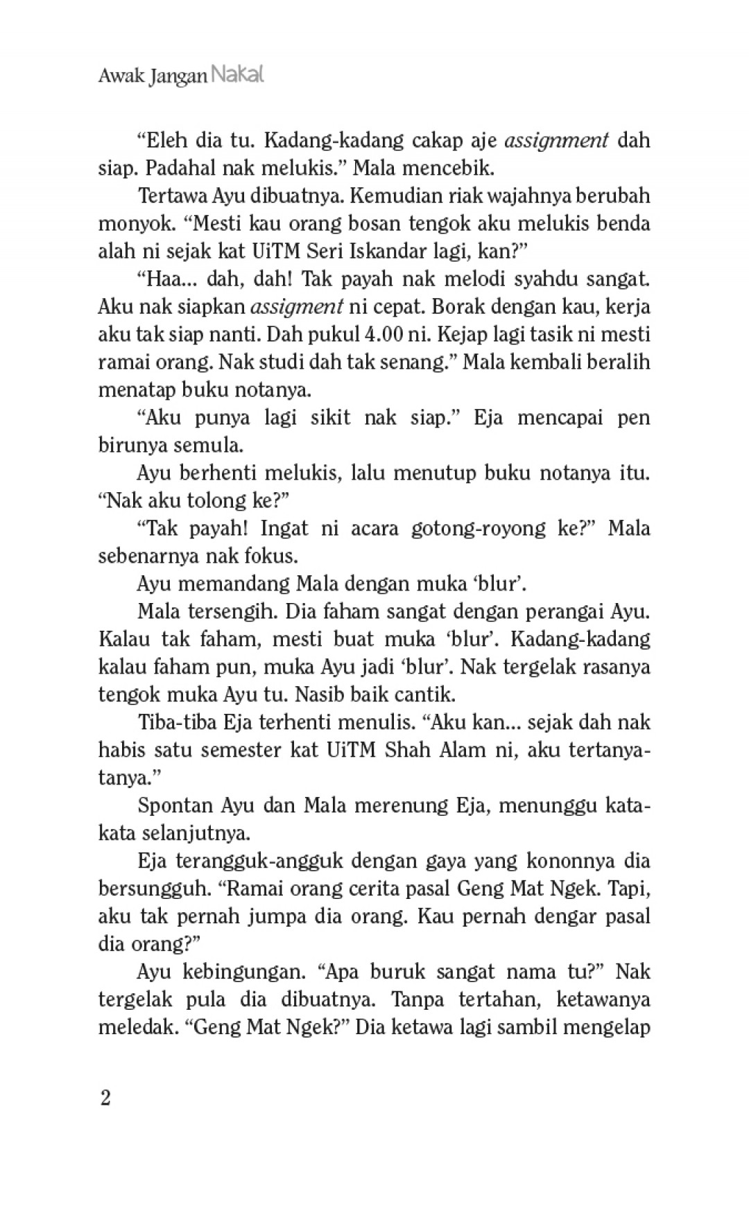 Awak Jangan Nakal - Murni Aqila