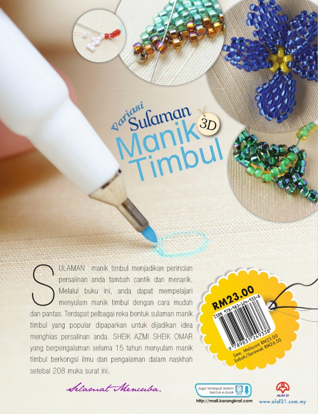 Variasi Sulaman Manik Timbul 3D