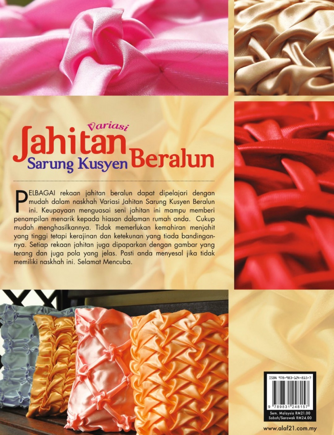 Variasi Jahitan Sarung Kusyen Beralun