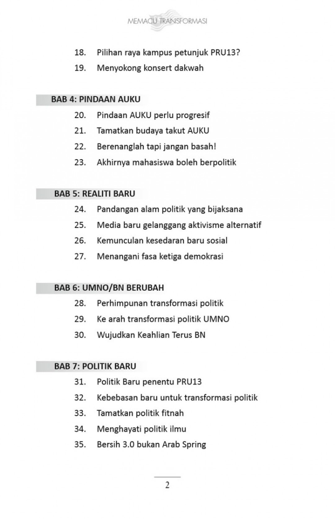 Memacu Transformasi