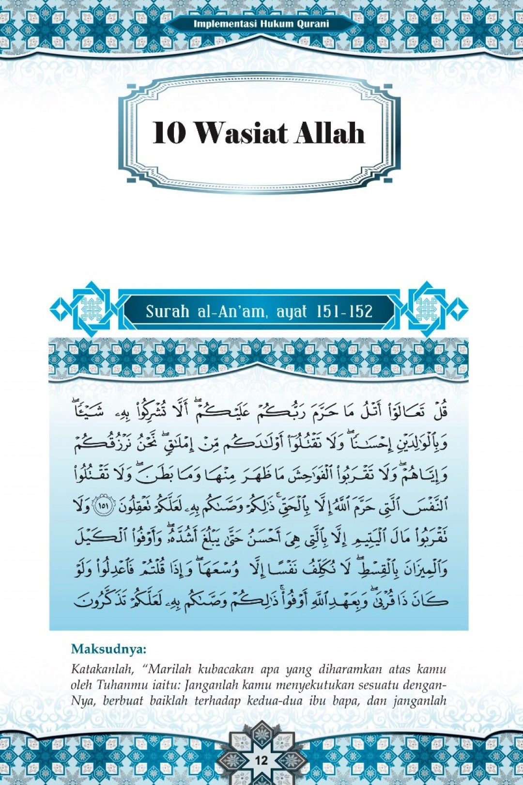 Implementasi Hukum Qurani