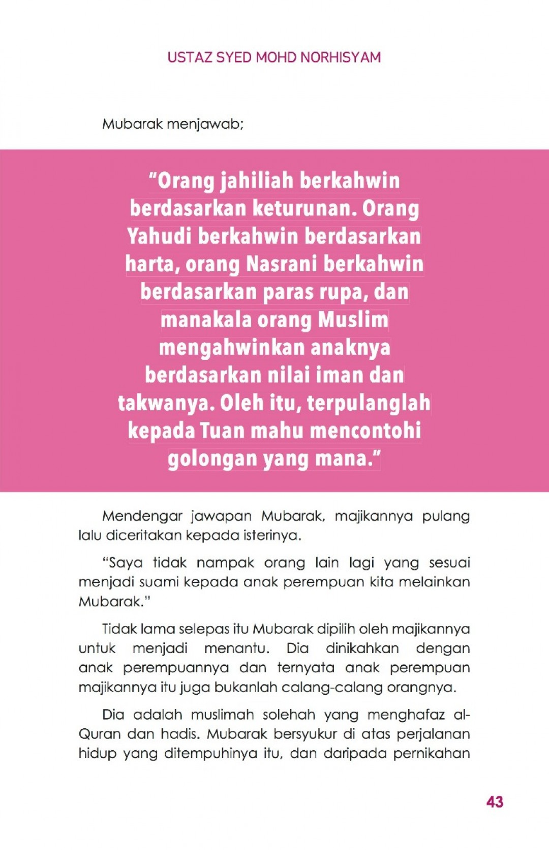 Kisah Buat Hati - Ustaz Syed Mohd Norhisyam