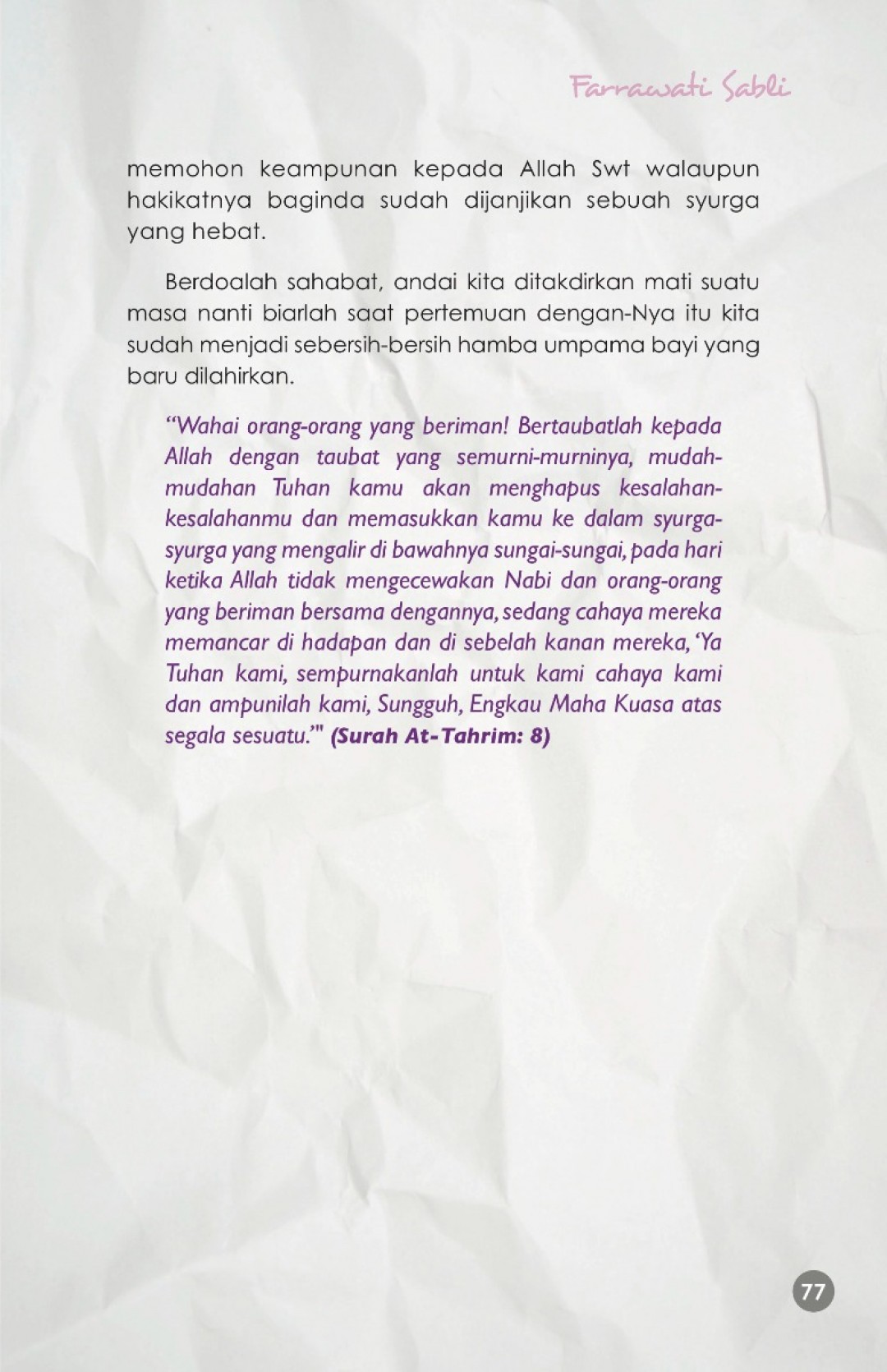Ada Apa Dengan Ujian? - Farrawati Sabli