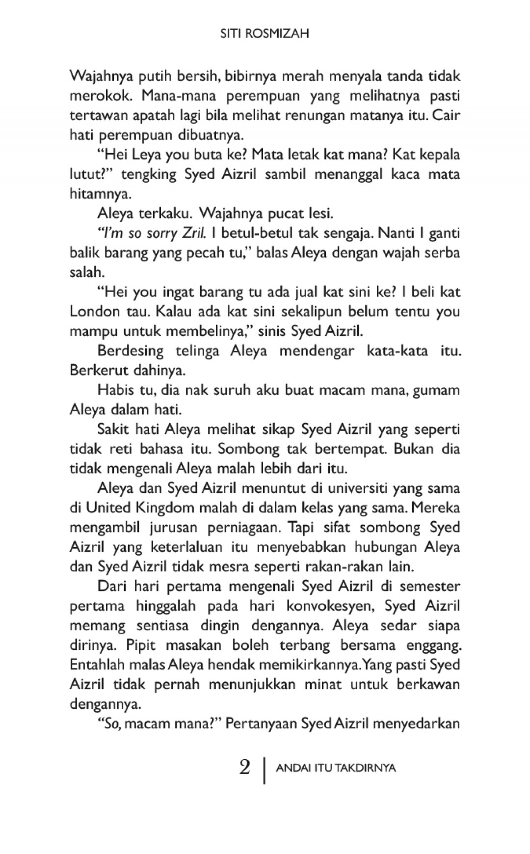 Andai Itu Takdirnya - Siti Rosmizah