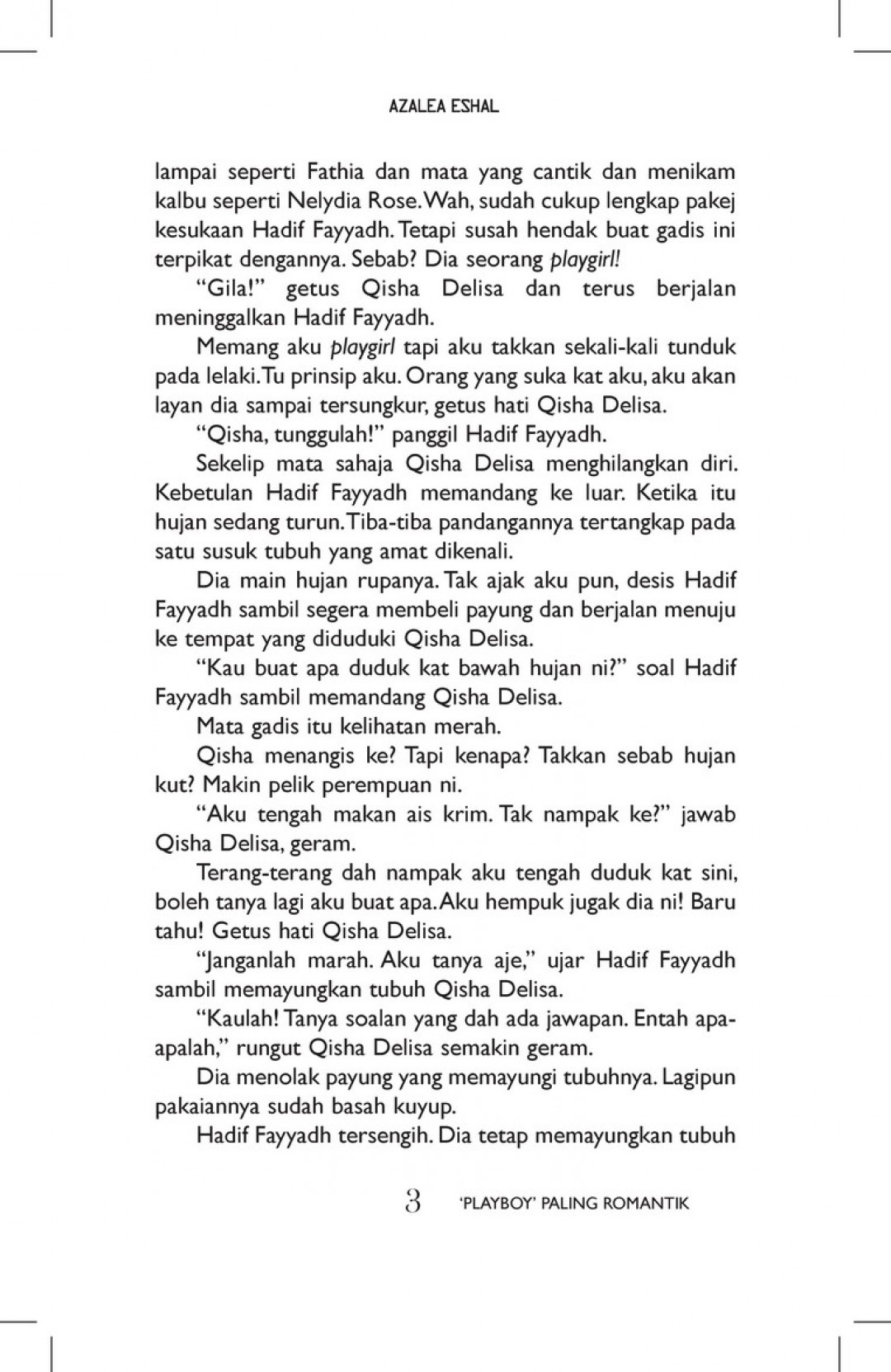 ï¿½Playboyï¿½ Paling Romantik - Azalea Eshal
