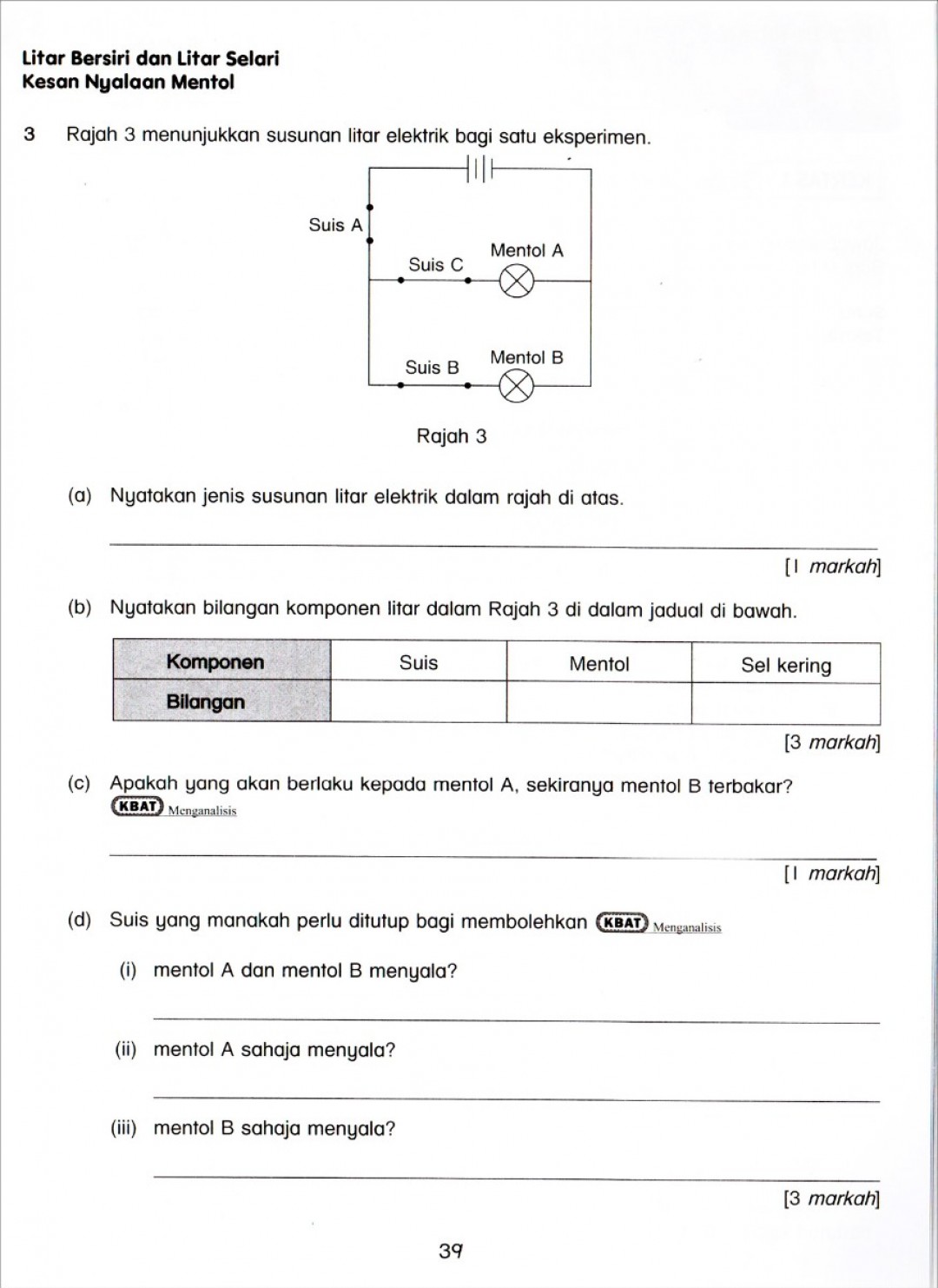 Praktis Topikal UPSR (2019) Sains Tahun 5