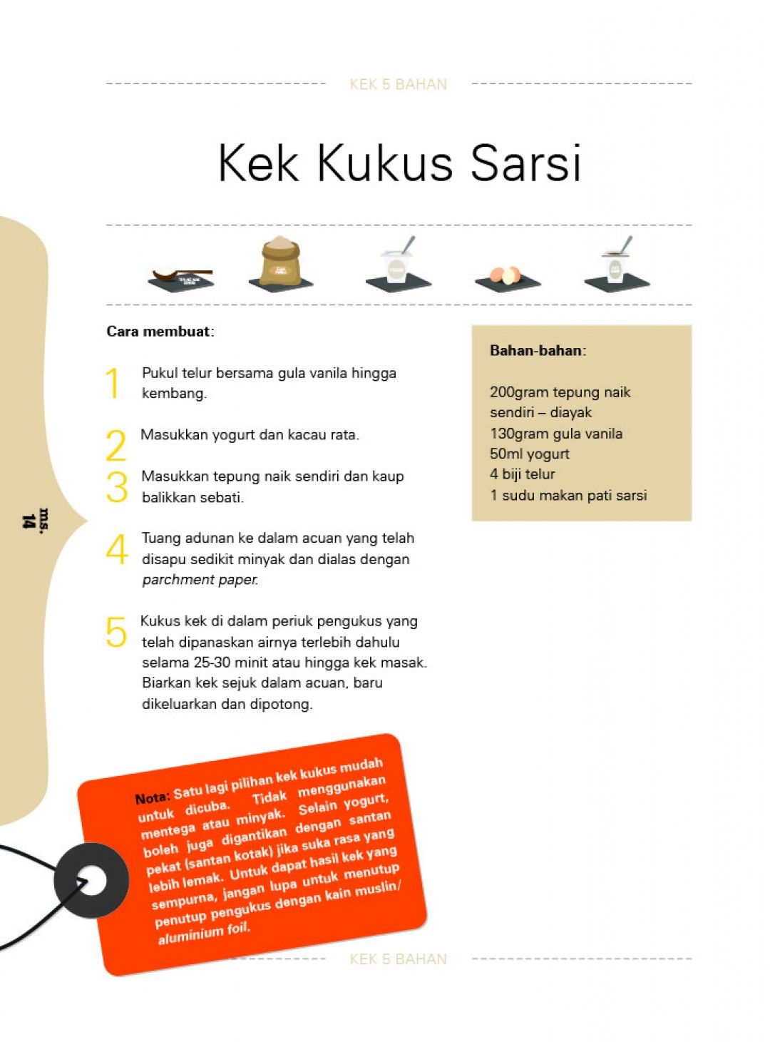 Kek 5 Bahan